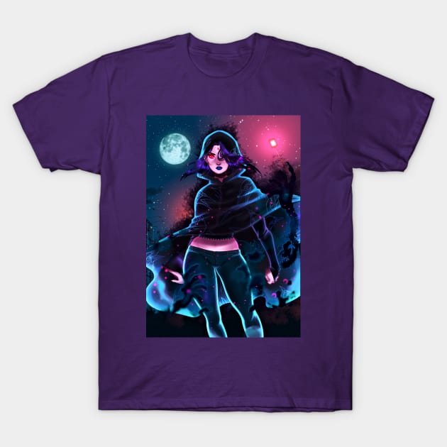 Raven Demonic Powers T-Shirt by Clifficus